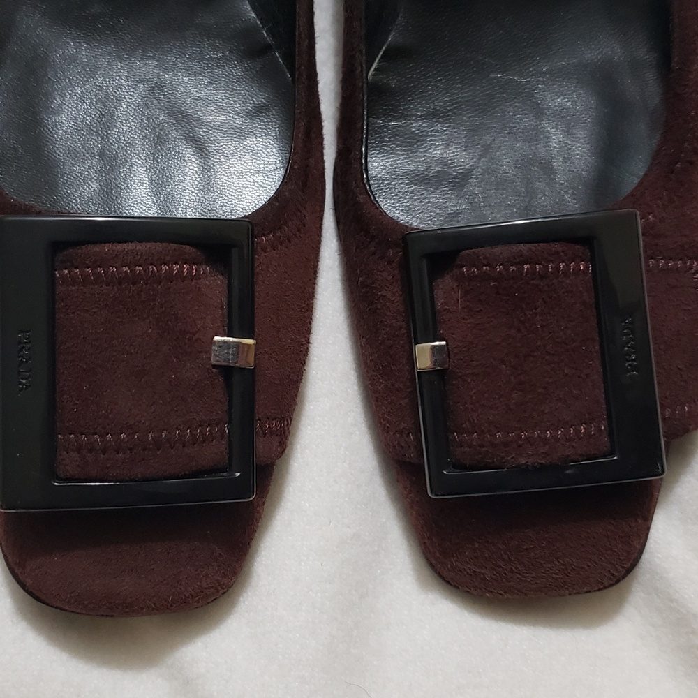 Prada Chocolate Brown Suede Shoes